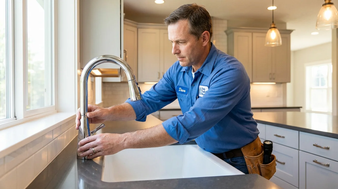 Kitchen faucet installation by Johns Plumbing LLC in Saucier