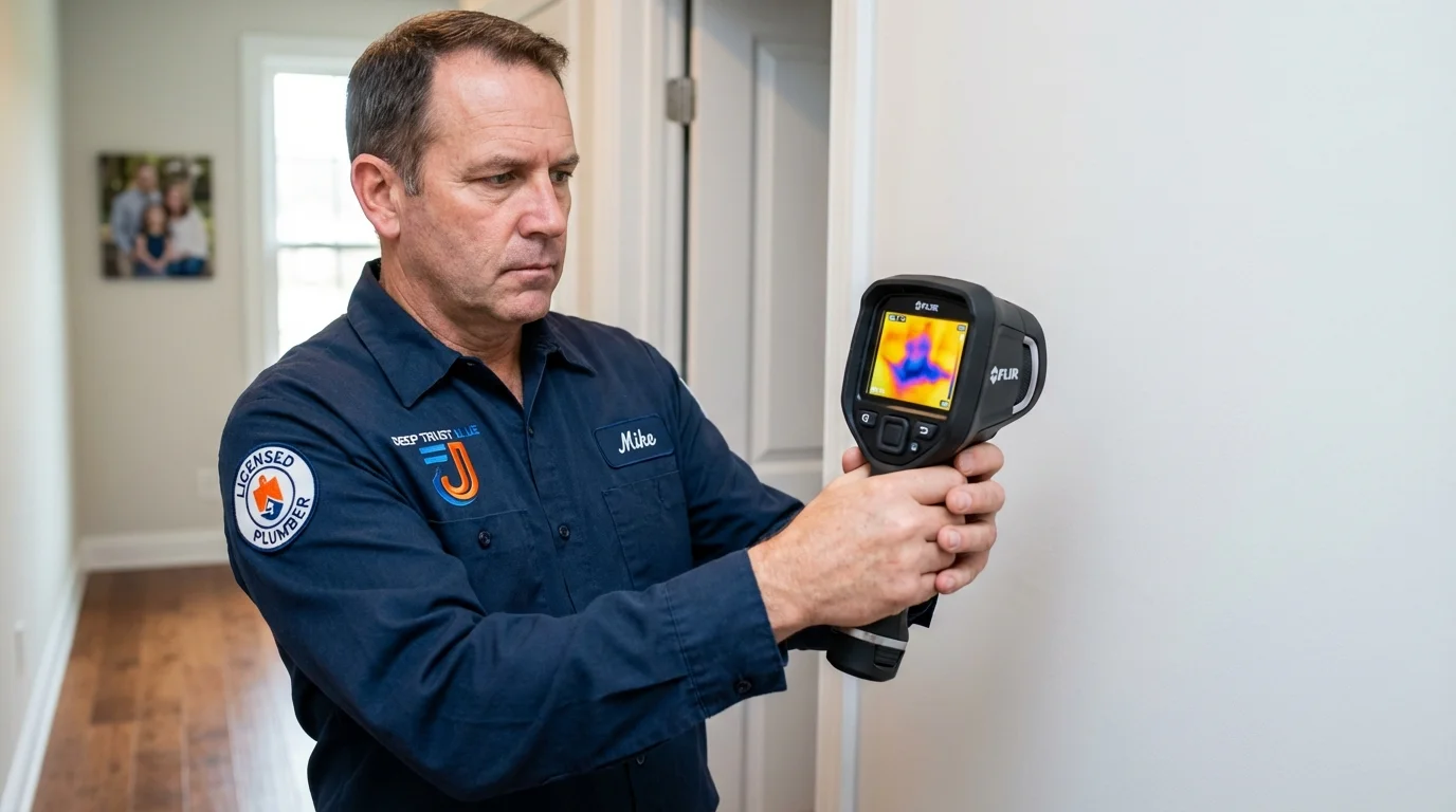 Thermal imaging leak detection by Johns Plumbing LLC in Saucier